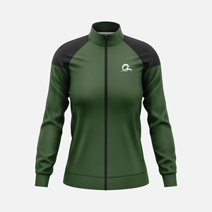 Women's Green Lightweight Spandex Track <b>Jacket</b> <b>Zip</b>-<b>Up</b> Sports Top with Four-Way Stretch Quick Dry Yoga Fitness Training Wear - Product Image 4