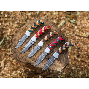 Handmade Damascus Steel High Hardness Pocket Knife <b>Back</b> Lock Folding Camping EDC Survival Hunting Fishing Fruit Knife - Product Image 1