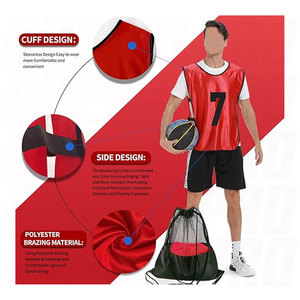 Scrimmage <b>Training</b> Vest 12 Pack Team Sports Pinnies Jerseys Adult Youth Soccer Practice <b>Bibs</b> Numbered Lightweight Breathable - Product Image 3