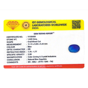 Loose 5.1 Carat Synthetic Royal Blue Sapphire Gemstone for Fine Jewelry - Product Image 4