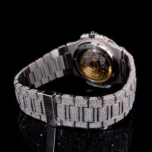 Montre automatique de luxe avec diamants Moissanite VVS glacés, directement de l'usine, disponible à un prix abordable - Product Image 4