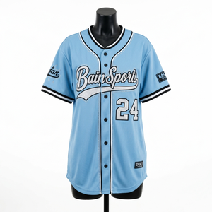 260 GSM Polyester <b>Mesh</b> White Black Baseball Jersey Tackle Twill Custom Team Wear Pro Style Women Baseball Jersey - Product Image 2