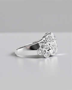 Anillo de Oro Sólido de 18k, Estilo Antiguo de Lujo Ligero, con Diamante Suelto Cultivado en Laboratorio de 2.50ct, Anillos de Moda de Alta Gama para Combinar en Capas - Product Image 3