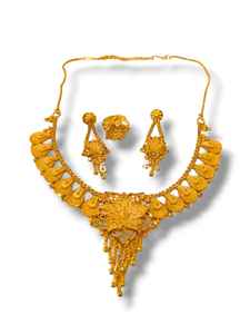 AWAIS HOUSE Women's Gold Plated Brass Diamond Necklace <b>Bracelet</b> Set Claw Setting <b>Infinity</b> Design Hip Hop Style Engagement Party - Product Image 4