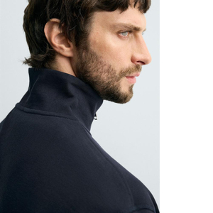 OEM Men's Women's Half Zip Sweatshirt Oversized <b>Mock</b> <b>Neck</b> Plain Cotton Casual Streetwear <b>Top</b> - Product Image 6