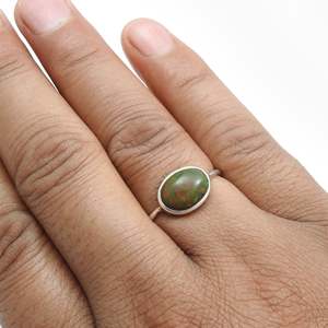 Handmade 925 Sterling Silver <b>Boho</b> <b>Ring</b> Comes With Trendy Oval Shaped Bezel Set Black Opal Gemstone Wedding & Anniversary Gift - Product Image 4