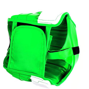 Protège-tête de boxe vert et blanc en cuir PU, équipement de protection pour adultes, unisexe, utilisation universelle - Product Image 4