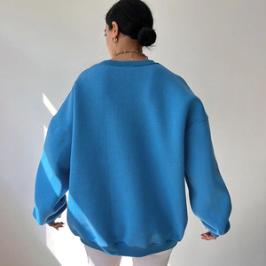 เสื้อสเวตเชิ้ตผู้หญิงทรงหลวมใส่สบาย แขนยาว ปักโลโก้ คอกลม - Product Image 2