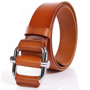 Ceinture en cuir véritable de vache pour homme, qualité supérieure, classique, décontractée, longueur réglable, boucle en acier, écologique, durable, robuste - Product Image 3