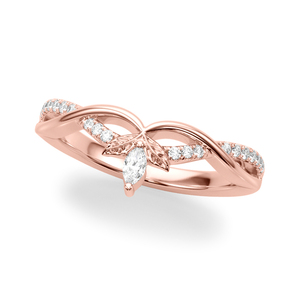Ensemble de bagues florales en diamant de laboratoire certifié IGI, serti de diamants marquise et ronds, or 10K 14K 18K, argent 925 935 - Product Image 3