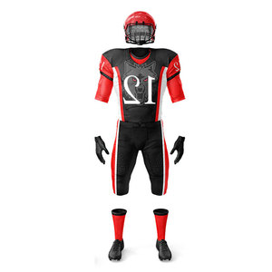Uniforme de Fútbol Americano, Conjunto de Camiseta y Pantalones Cortos Transpirables, Ropa Deportiva al por Mayor OEM, Uniformes de Fútbol con Estampado Digital - Product Image 2