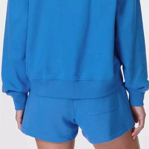 กางเกงขาสั้นผู้หญิงคุณภาพสูงขายส่งแบบกำหนดเอง ผ้าฝ้าย 100% เป็นมิตรกับสิ่งแวดล้อม ระบายอากาศได้ดี สไตล์สตรีทแวร์ ลายสก็อต ผ้าฟลีซลำลองสำหรับฤดูร้อน - Product Image 3