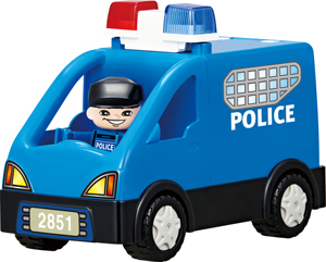 Ensemble de gros blocs de construction OXFORD TODDLER Police et caserne de pompiers TN2851, à partir de 38 mois, fabriqué en Corée, avec figurines - Product Image 4