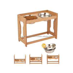 ชามสเตนเลสสำหรับสัตว์เลี้ยงที่สง่างามพร้อมขาตั้งไม้มีให้เลือกหลายแบบในราคาที่เหมาะสม - Product Image 6