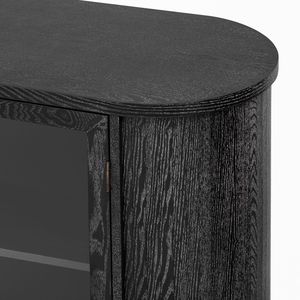 Credenza in Legno Stile Fattoria TREXM con Ante in Vetro e Ripiani Regolabili, Mobile Buffet per Cucina e Sala da Pranzo - Product Image 3