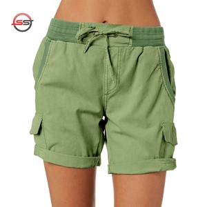Shorts de Cintura Alta con Efecto Levanta Glúteos para Mujer, Shorts de Verano 2026, Oferta, Color Sólido, Tejidos, Sexys, con OEM - Product Image 3