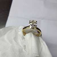 Cincin pertunangan solitaire klasik berlian oval 3 karat hasil lab, emas 14 karat, hadiah wanita, tren terbaru