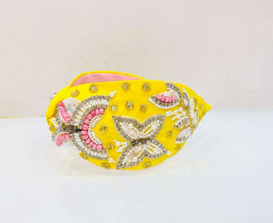 Designer Handmade Women Children's Hairbands Multi-Color Embroidered Beaded <b>Head</b> Bands Fashion Valentines Day Mardi Gras <b>Style</b> - Product Image 6