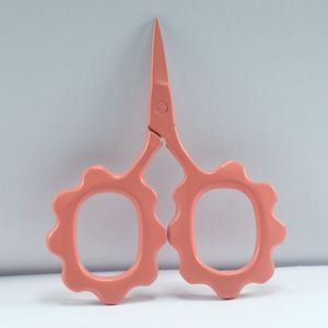 Mini ciseaux à broder mignons en forme de fleur, en acier inoxydable, pour droitiers, à 30 dents, pour la coupe des cheveux, pour les amateurs de bricolage - Product Image 1
