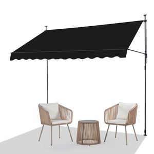Tenda da Sole Retrattile Nera con Dimensioni di 300 cm P x 150 cm L x 200 cm A fino a 300 cm A - Product Image 1