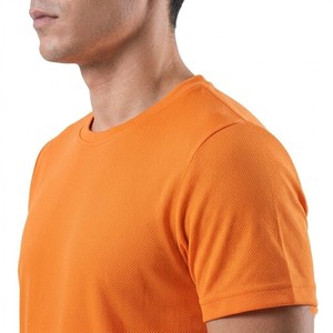 เสื้อยืดออกกำลังกายสีส้มแบบกำหนดเอง แห้งเร็ว ระบายเหงื่อได้ดี เสื้อกีฬาน้ำหนักเบา คอกลม เสื้อยิม - Product Image 4