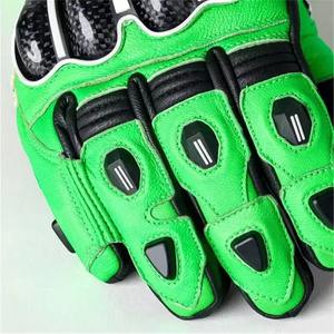 Guantes de Motociclismo de Cuero para Protección en Carreras, Guantes de Motocicleta de Fibra de Carbono Antideslizantes con Cierre de Gancho y Bucle para Deportes al Aire Libre - Product Image 4