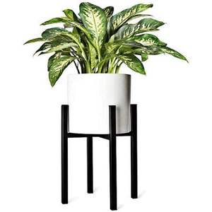 Support à plantes en métal Beauty Panda Teak pour intérieur/extérieur, maison, jardin, balcon, salon, décoration - Product Image 1