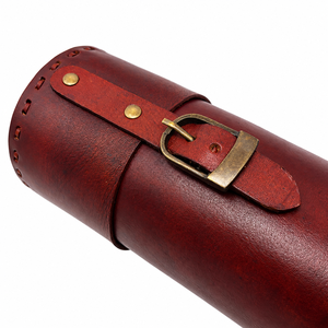 Étui de rangement en cuir artisanal pour parchemins, avec fermeture à boucle, pour cartes, documents, certificats - Marque Conifer Modèle 78585 Voyage - Product Image 1