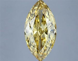 Diamante Cultivado en Laboratorio de Corte Marquise de 5.06 Ct, Color Amarillo Intenso Fantasía, VS1, Certificado IGI, Diamante Suelto CVD al por Mayor para la Fabricación de Joyas - Product Image 1