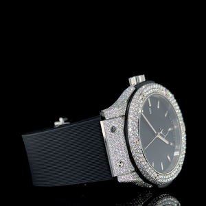 Reloj Mecánico Automático de Lujo con Diamantes, Acero Inoxidable, Hecho a Mano, Moissanita, Joyería de Belleza Personalizada, 44MM 100 - Product Image 4