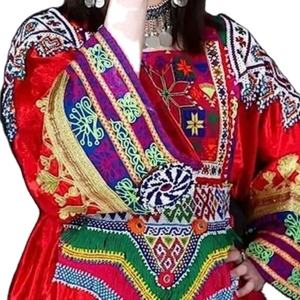 ชุดเดรส kuchi ชนเผ่าวินเทจสไตล์อัฟกานิสถาน/ปากีสถานชุดปาร์ตี้ kuchi แบบดั้งเดิมหลากสีชุดเดรส3046โคจิ - Product Image 2