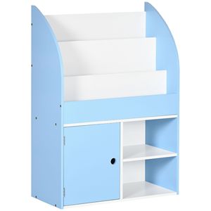 Blu Freestanding per bambini libreria per bambini e giocattolo organizzatore armadietto per libri vestiti e giocattoli - Product Image 1