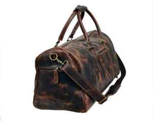Sac de voyage en cuir, sac de week-end en cuir, sacs de voyage en cuir de style vintage, grande capacité, sac de voyage en cuir durable - Product Image 3