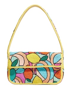 Nouveauté Brazeal Studio : Pochette de luxe faite main pour femme, ornée de perles, sacs de rangement multifonctionnels avec poignée en bambou, motif géométrique - Product Image 1