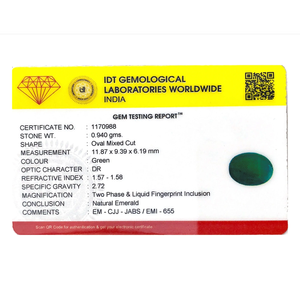 Natural Emerald Loose Gemstone 4.7 Carat Certified Wholesale Lab Created Zircon 20mm - Product Image 4