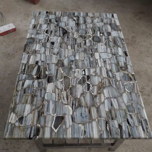 Gray Agate <b>Table</b> <b>Top</b> I Gray Agate Hallway <b>Table</b> <b>Top</b> I Gray Agate Slab I Gray Agate Tile I Agate Back Splash I Agate <b>Dining</b> <b>Table</b> - Product Image 2