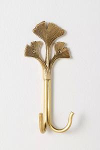 Porte-manteau élégant en métal brossé à double crochet, robuste et résistant, pour la maison - Product Image 3