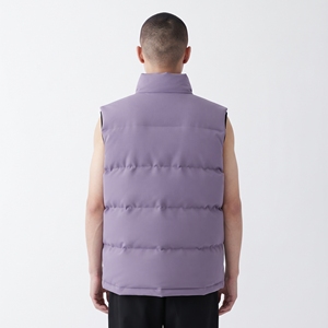 Gilet matelassé d'hiver pour homme Hawk Eye, col montant, fermeture éclair sur le devant, couleur unie, vêtement d'extérieur décontracté, coupe-vent, rembourrage en polyester - Product Image 4