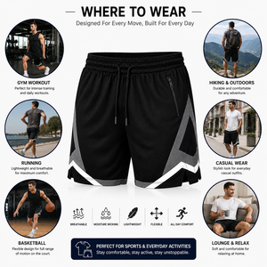 Lightweight Quick Dry Mesh Athletic Shorts Custom Sports Running Gym Workout Fitness Training Shorts OEM Private <b>Label</b> Supplier - Product Image 4