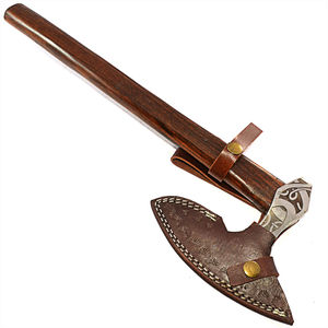 Hacha con Barba Forjada a Mano y Grabada, con Mango de Madera Dura, Hacha Decorativa Hecha a Mano Personalizada para Venta al por Mayor - Product Image 3
