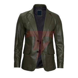 Blazer de Cuero Cruzado Premium para Hombre, Chaqueta Elegante de Manga Larga Estilo Americano, Transpirable para Negocios y Eventos - Product Image 6