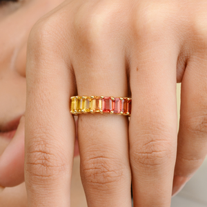 18K Solid White <b>Gold</b> <b>Opal</b> Constellation Wedding <b>Ring</b> for Women - Product Image 1