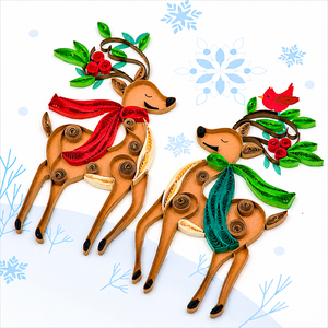 Tarjeta de Felicitación 3D Hecha a Mano de Lujo con Diseño de Reno Navideño, Tarjeta de Regalo de Papel Hecha a Mano al por Mayor, Fabricante de Tarjetas de Felicitación - Product Image 3