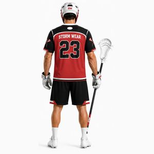 Maillots de lacrosse personnalisés entièrement sublimés, pas chers, sur mesure, pour équipes sportives, taille adulte, respirants, vente en gros, uniformes de lacrosse pour hommes - Product Image 6