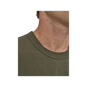 <b>Men's</b> Olive <b>Green</b> Short Sleeve O-Neck T-Shirt Regular Fit Solid Blank Casual <b>Top</b> - Product Image 3