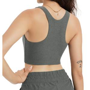 Ensemble de yoga pour femmes : débardeur court et short, tenue de sport sans couture respirante pour la gym, personnalisable avec logo, vente en gros - Product Image 5