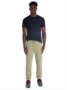 Hellolivgrüne Herren Leichte Fleece-Twill-Jogginghose mit Digitaldruck, Garngefärbt, Elastischer Bund, Taschen, Frühling Sport - Product Image 1