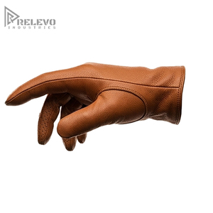 Custom Wholesale Men Tan Genuine Leather <b>Gloves</b> Perforated Unlined Leather <b>Driving</b> <b>Glove</b> Factory Direct Custom Logo & Size - Product Image 3