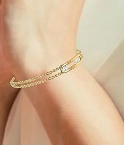 กำไลเพชรทรงกลมเพาะเลี้ยงในห้องปฏิบัติการ ทองคำแท้ 14K ความใส VVS กำไลเพชรสำหรับผู้หญิง ของขวัญวันครบรอบ กำไลเพชร - Product Image 2