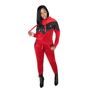 Women Velour Tracksuit Soft Velvet Two Piece <b>Set</b> Comfortable Casual Jogging Suit Zip Up Hoodie And Pants - Product Image 1